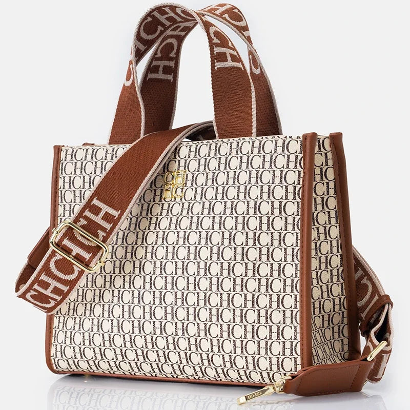 CH Fashion Monogram Print High Quality Metal Logo Casual Light Luxury Brand Designer 2025 New Women's Handbag