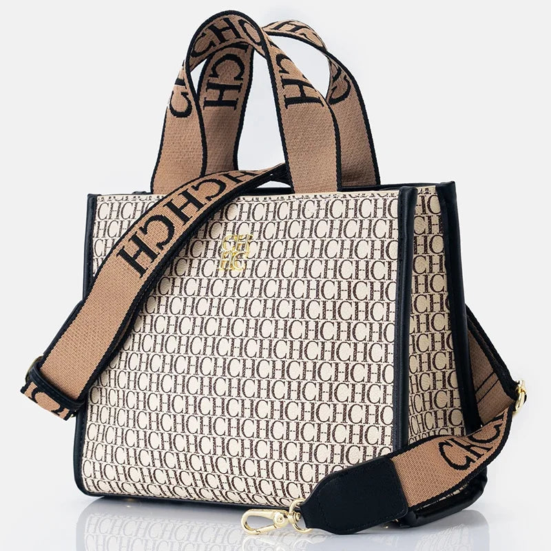 CH Fashion Monogram Print High Quality Metal Logo Casual Light Luxury Brand Designer 2025 New Women's Handbag
