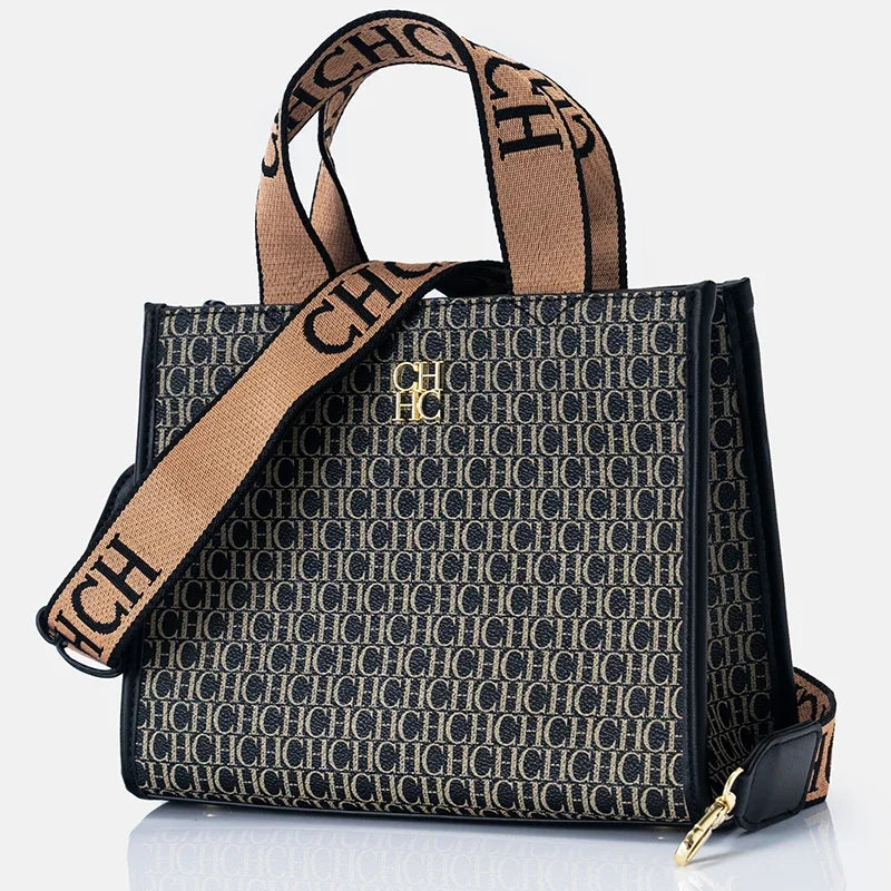CH Fashion Monogram Print High Quality Metal Logo Casual Light Luxury Brand Designer 2025 New Women's Handbag
