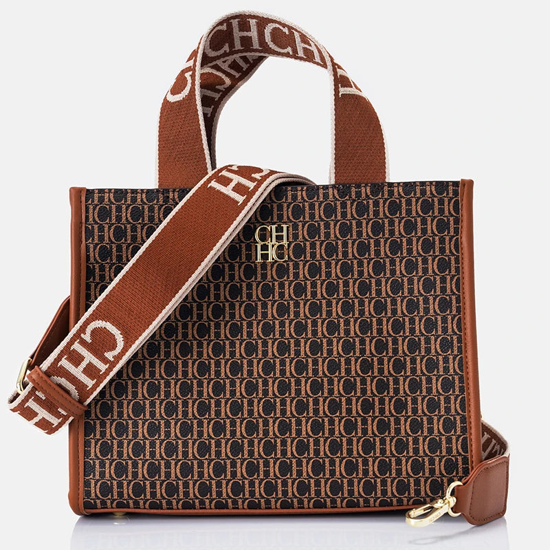CH Fashion Monogram Print High Quality Metal Logo Casual Light Luxury Brand Designer 2025 New Women's Handbag