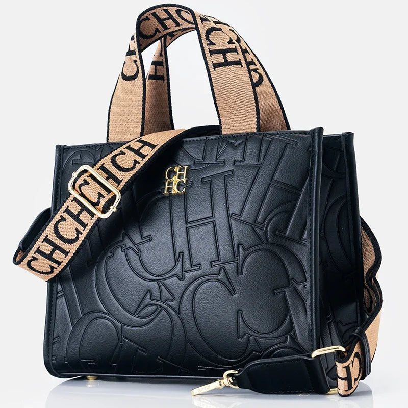 CH Fashion Monogram Print High Quality Metal Logo Casual Light Luxury Brand Designer 2025 New Women's Handbag