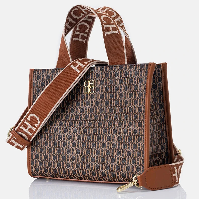 CH Fashion Monogram Print High Quality Metal Logo Casual Light Luxury Brand Designer 2025 New Women's Handbag